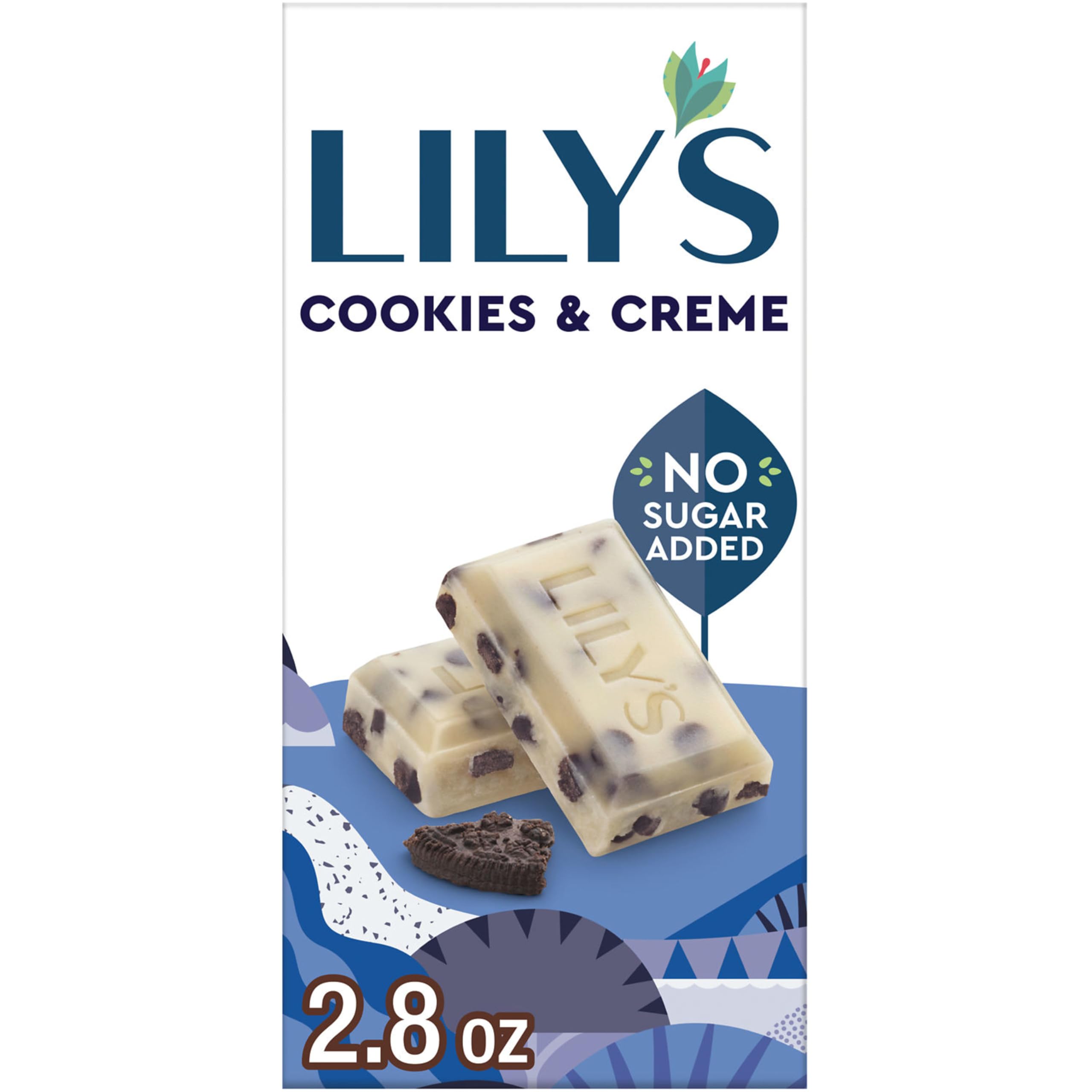 Product image of Lily's Cookies and Creme White Chocolate Style Bar No Sugar Added 2.8 oz 2.8 oz